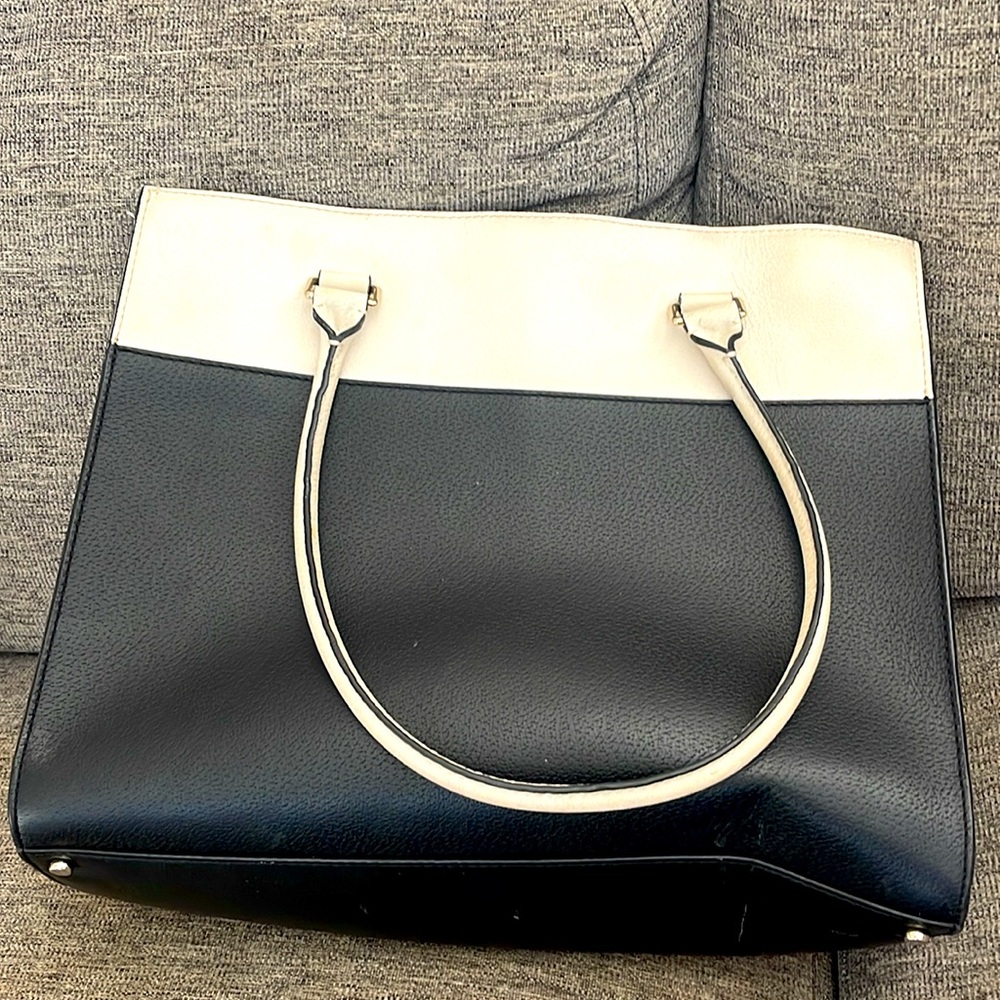 Kate Spade Color Block Black and White Tote - Picture 2 of 6